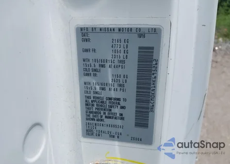 2017 Nissan Nv200 S from USA, damaged, VIN 3N6CM0KN1HK695262